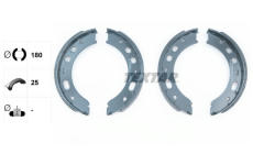 Sada brzdových čelistí, parkovací brzda TEXTAR 91063500