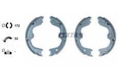 Sada brzdových čelistí, parkovací brzda TEXTAR 91065900