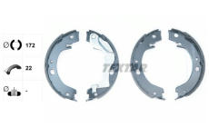 Sada brzdových čelistí, parkovací brzda TEXTAR 91066500