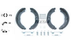 Sada brzdových čelistí, parkovací brzda TEXTAR 91066700