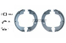 Sada brzdových čelistí, parkovací brzda TEXTAR 91067100