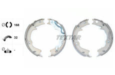 Sada brzdových čelistí, parkovací brzda TEXTAR 91072500