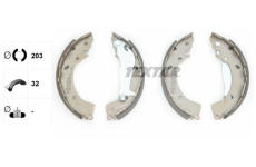 Sada brzdových čelistí TEXTAR 91072600