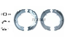 Sada brzdových čelistí, parkovací brzda TEXTAR 91072700