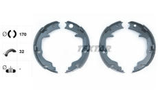 Sada brzdových čelistí, parkovací brzda TEXTAR 91073400