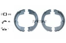 Sada brzdových čelistí, parkovací brzda TEXTAR 91076000