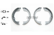 Sada brzdových čelistí, parkovací brzda TEXTAR 91078500