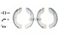 Sada brzdových čelistí TEXTAR 91078800