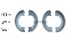 Sada brzdových čelistí, parkovací brzda TEXTAR 91081400