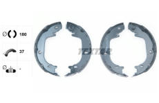 Sada brzdových čelistí, parkovací brzda TEXTAR 91082100