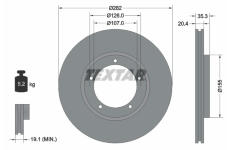 Brzdový kotouč TEXTAR 92006107