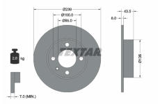 Brzdový kotouč TEXTAR 92010500