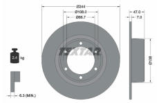 Brzdový kotouč TEXTAR 92014400