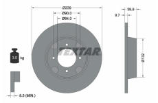 Brzdový kotouč TEXTAR 92020600