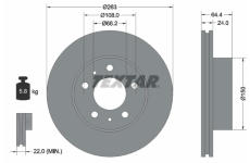 Brzdový kotouč TEXTAR 92021800