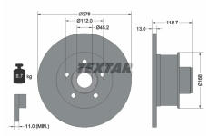 Brzdový kotouč TEXTAR 92022000