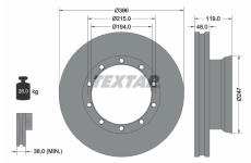 Brzdový kotouč TEXTAR 93022600
