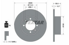 Brzdový kotouč TEXTAR 92027600