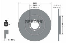 Brzdový kotouč TEXTAR 92033700