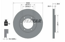 Brzdový kotúč TEXTAR 92035600