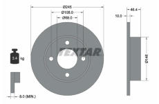 Brzdový kotouč TEXTAR 92037300
