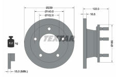 Brzdový kotúč TEXTAR 92038900