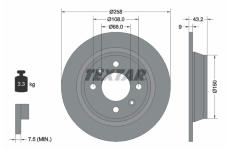Brzdový kotouč TEXTAR 92048500