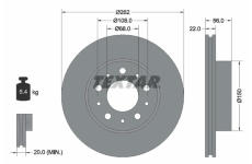Brzdový kotouč TEXTAR 92051200