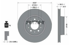 Brzdový kotouč TEXTAR 92051300