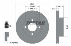 Brzdový kotúč TEXTAR 92054200