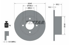 Brzdový kotouč TEXTAR 92054300