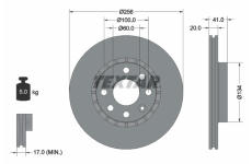 Brzdový kotúč TEXTAR 92056500