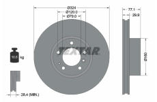 Brzdový kotouč TEXTAR 92058300