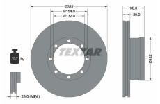 Brzdový kotouč TEXTAR 93058800