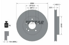 Brzdový kotúč TEXTAR 92059405