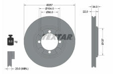 Brzdový kotouč TEXTAR 92062700
