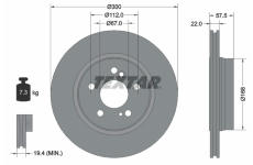 Brzdový kotouč TEXTAR 92064207