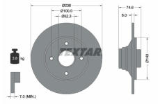 Brzdový kotouč TEXTAR 92070300