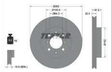 Brzdový kotouč TEXTAR 92070600