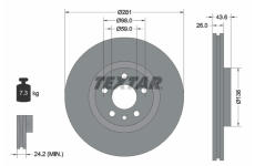 Brzdový kotouč Textar 92074003
