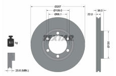 Brzdový kotouč TEXTAR 92075800