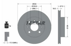 Brzdový kotouč TEXTAR 92076900