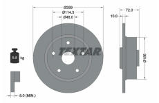 Brzdový kotouč TEXTAR 92078800
