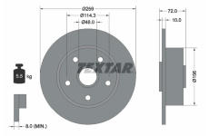 Brzdový kotouč TEXTAR 92078900