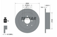 Brzdový kotúč TEXTAR 92080703