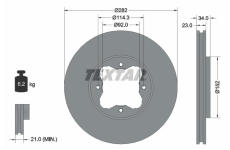 Brzdový kotouč TEXTAR 92081600