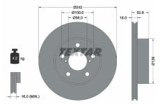 Brzdový kotouč TEXTAR 92081800