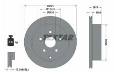 Brzdový kotouč TEXTAR 92082600