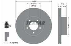 Brzdový kotouč TEXTAR 92083400