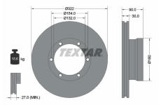 Brzdový kotouč TEXTAR 93086400